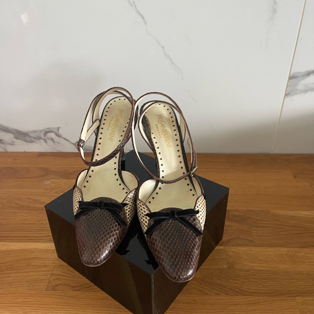 Yves Saint Laurent Python Heels. - image 1